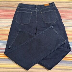 Lands End High Rise Straight Leg Dark Wash Denim Jeans Women Size 10